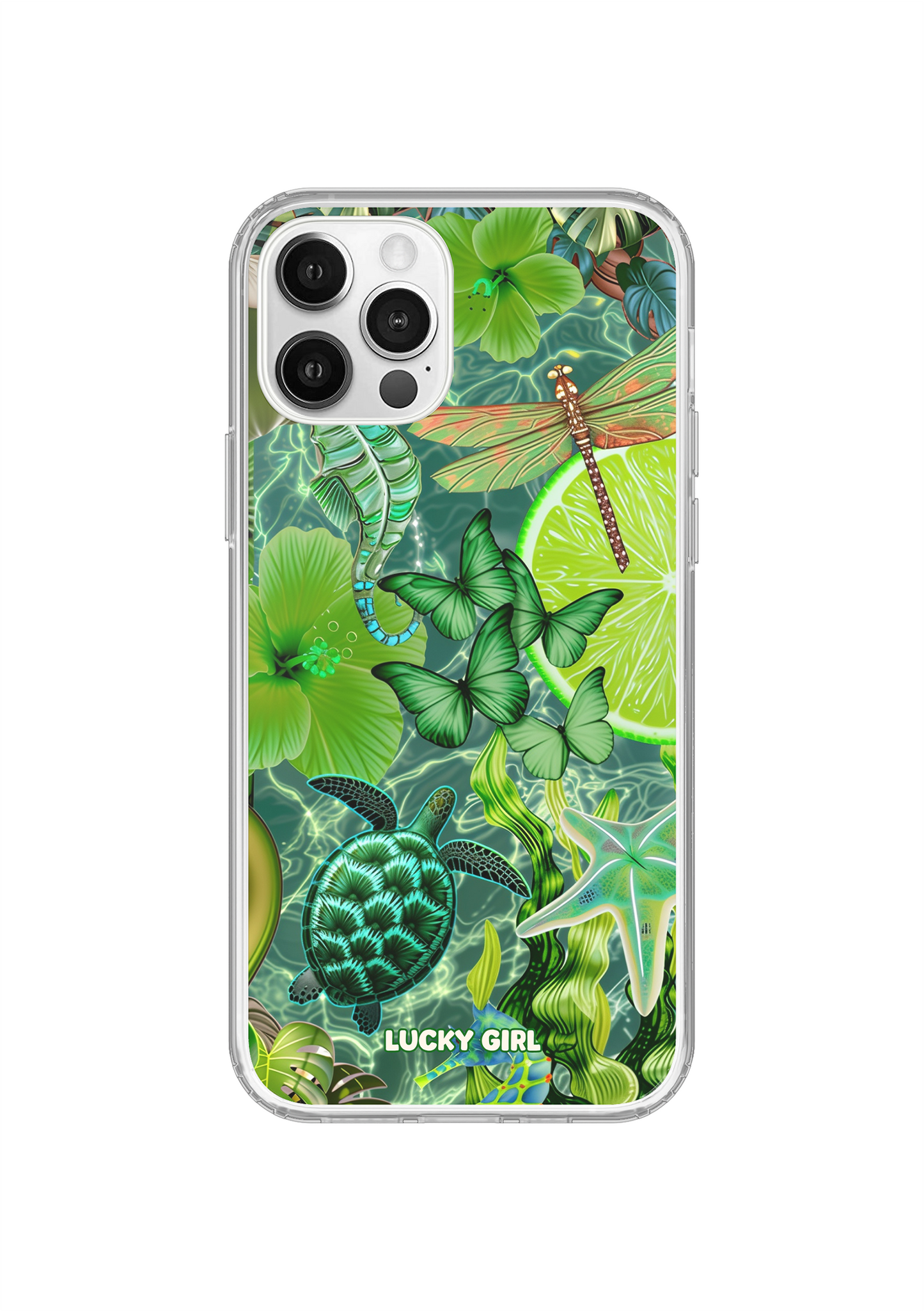 Tropical Jade Clear Case Insert iPhone 12/12 Pro