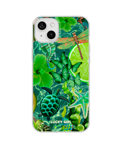 Tropical Jade Clear Case Insert iPhone 14 Plus/15 Plus