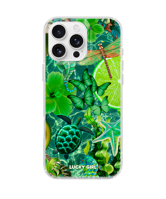 Tropical Jade Clear Case Insert iPhone 15 Pro Max