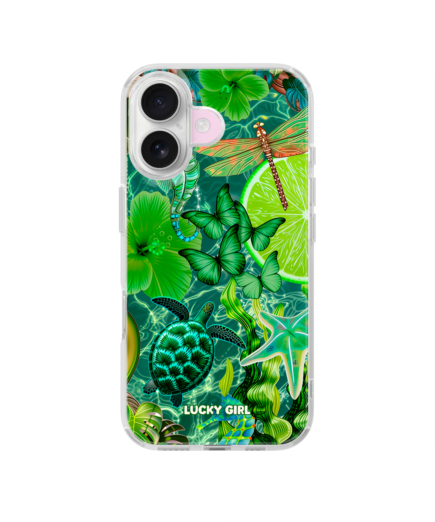 Tropical Jade Clear Case Insert iPhone 16