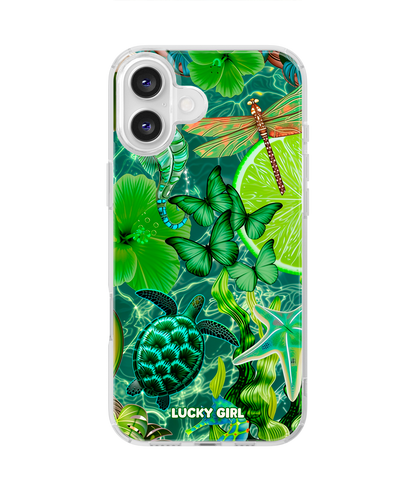 Tropical Jade Clear Case Insert iPhone 16 Plus