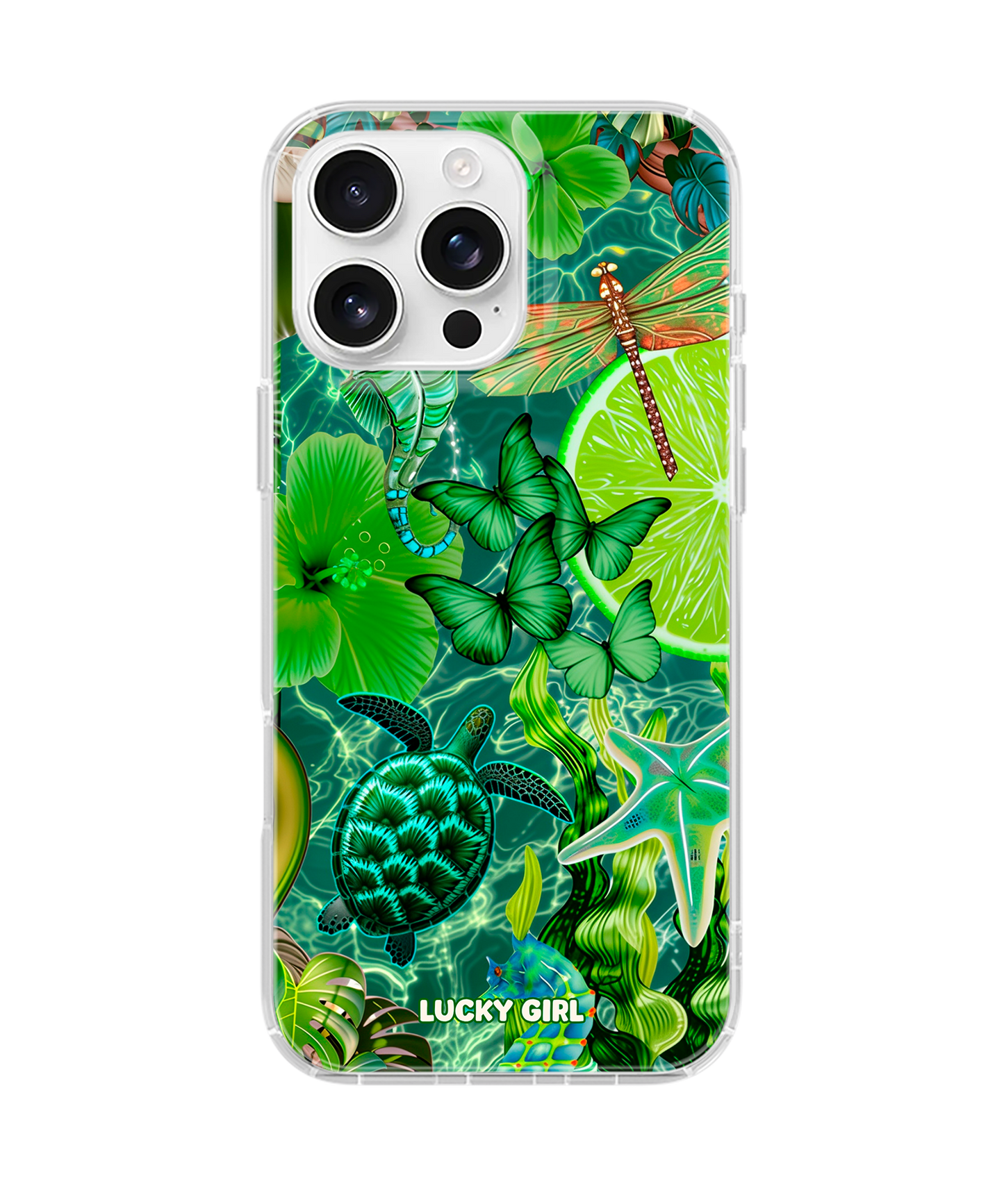 Tropical Jade Clear Case Insert iPhone 16 Pro Max