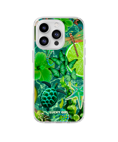Tropical Jade Clear Case Insert iPhone 16 Pro
