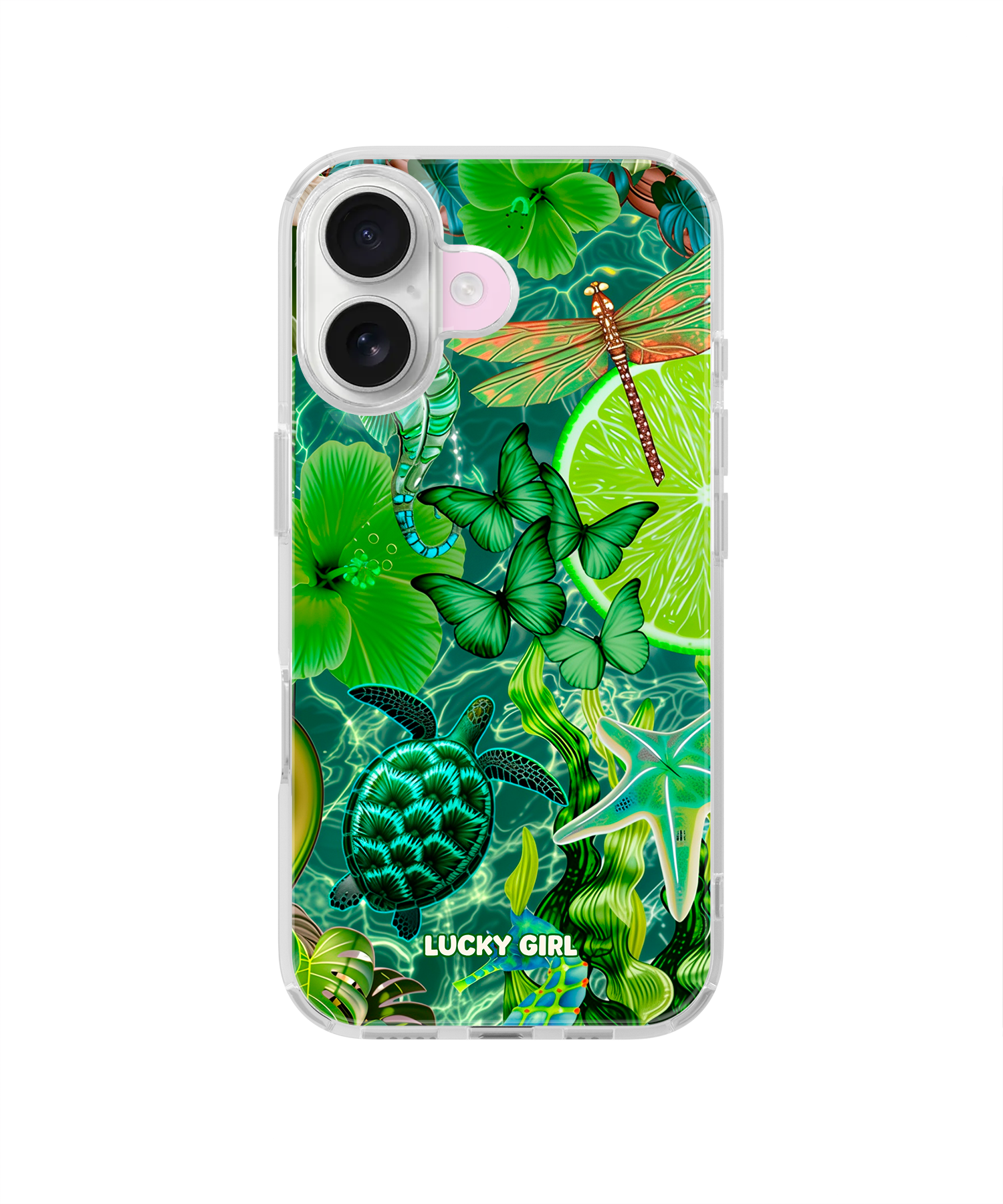 Tropical Jade Clear Case Insert iPhone 17