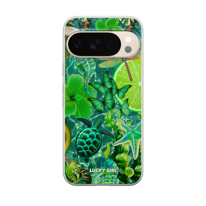 Tropical Jade Clear Case Insert Pixel 10 Pro XL