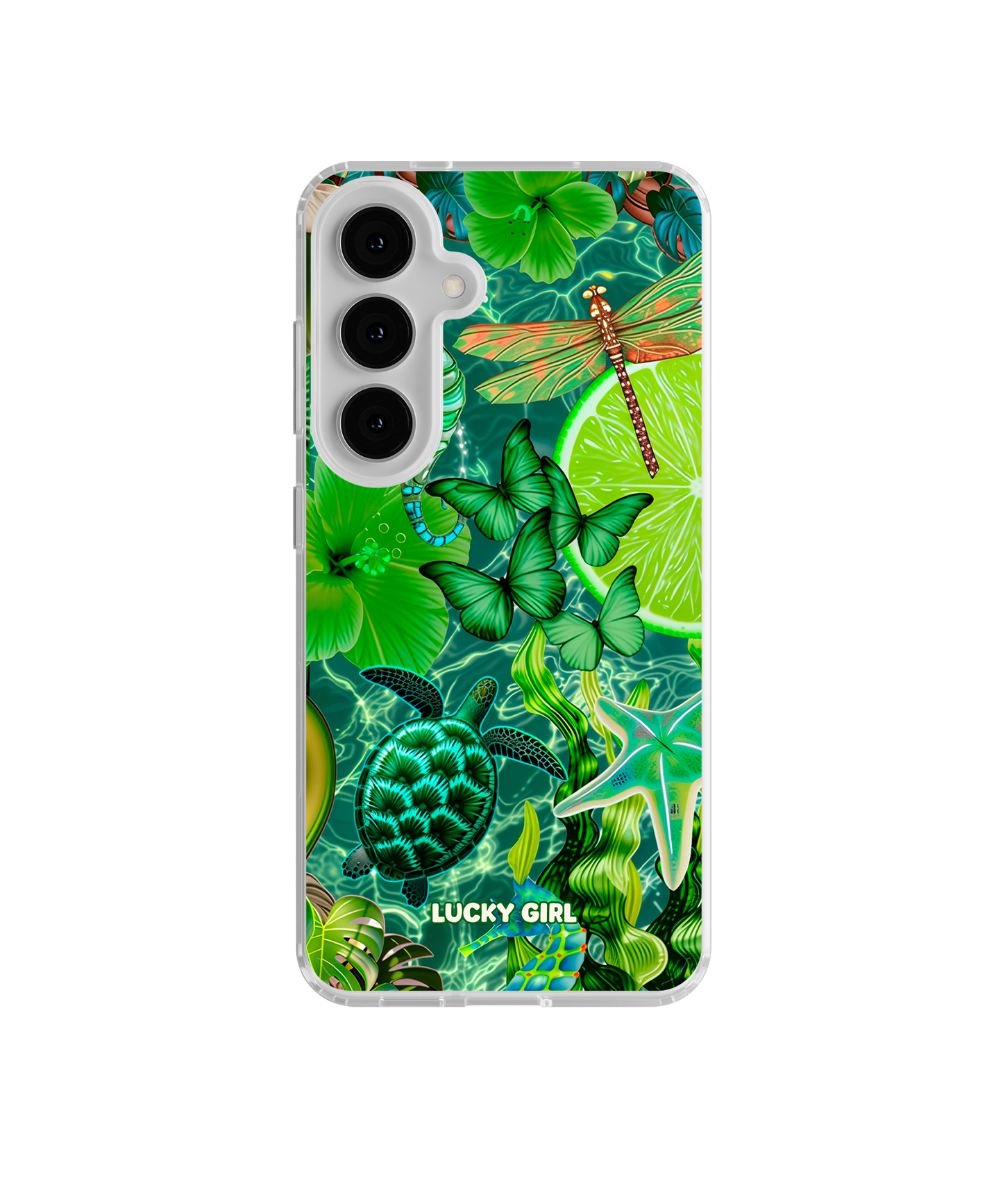 Tropical Jade Clear Case Insert Galaxy S24/S25