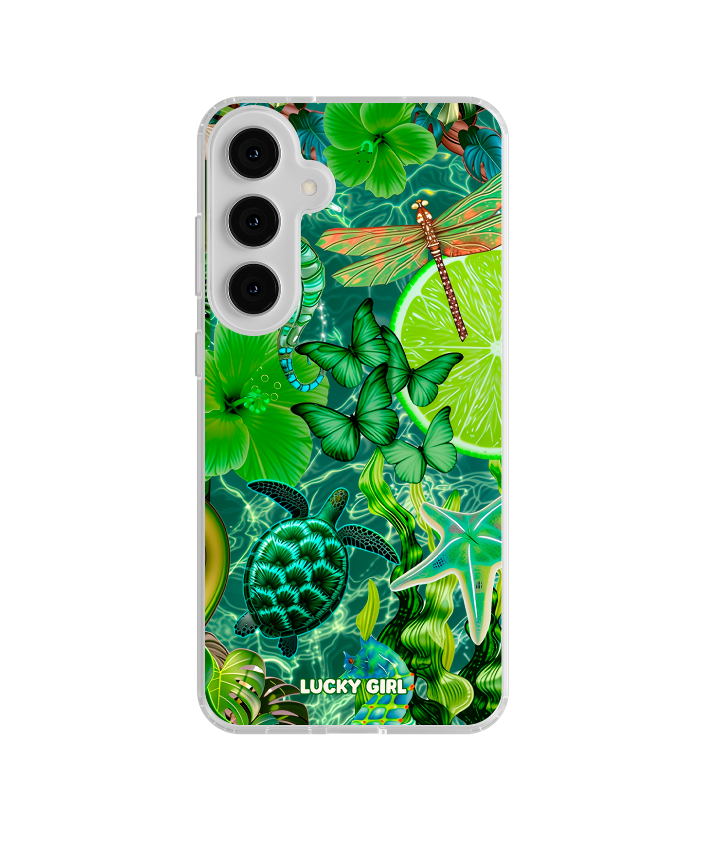 Tropical Jade Clear Case Insert Galaxy S26 Plus