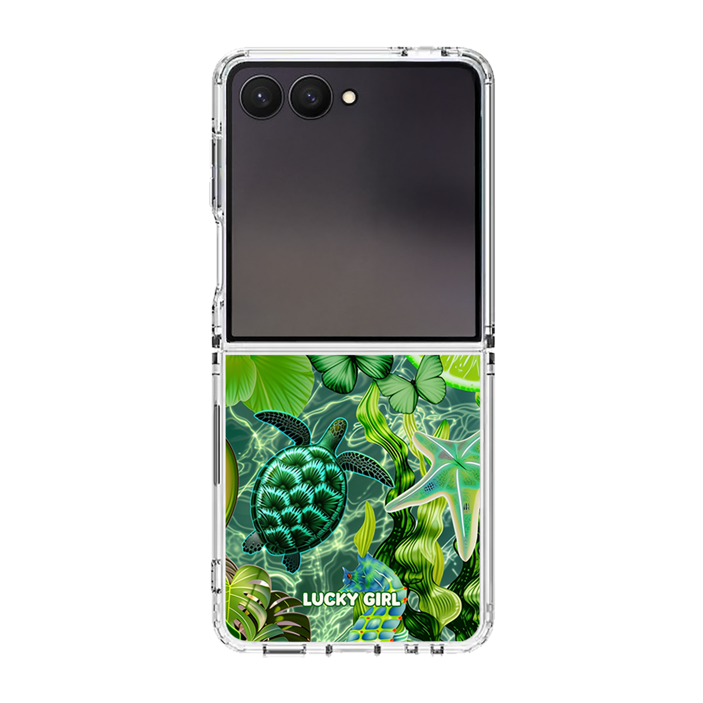 Tropical Jade Clear Case Insert Galaxy Z Flip 7