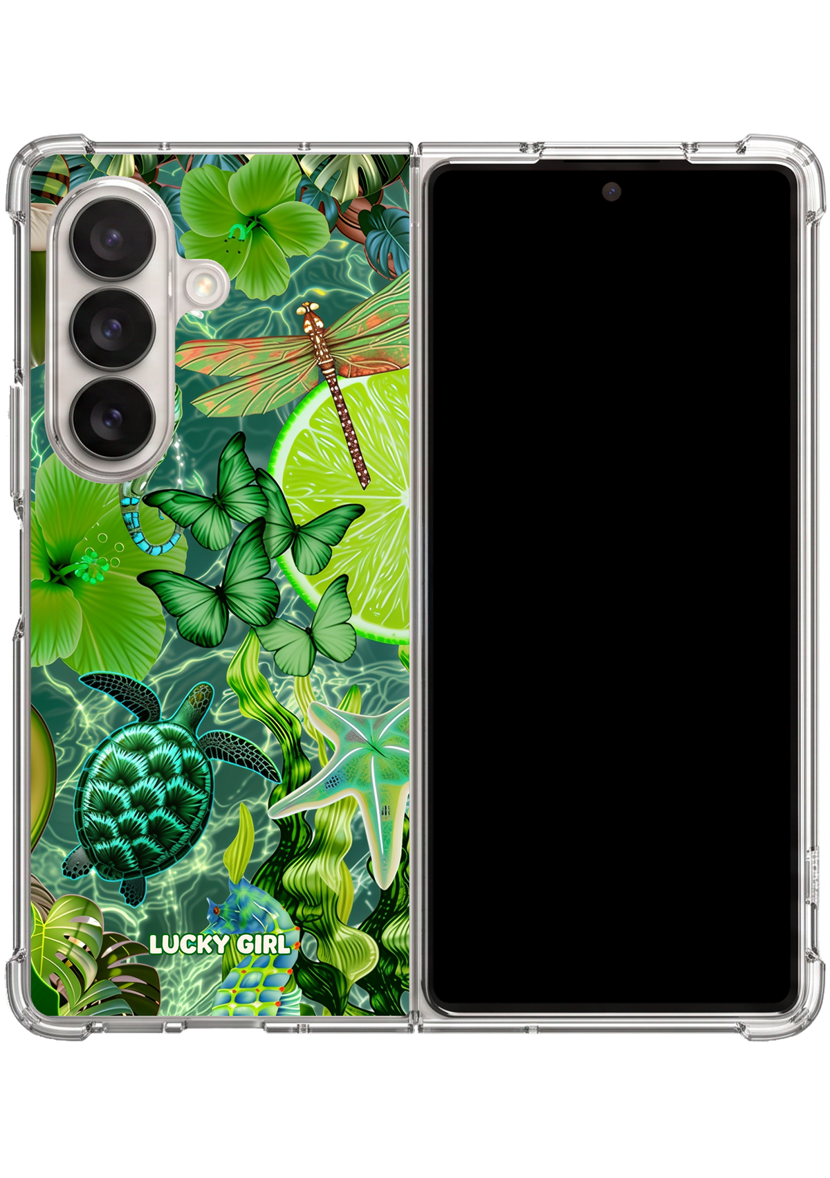 Tropical Jade Clear Case Insert Galaxy Z Fold 7