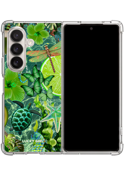 Tropical Jade Clear Case Insert Galaxy Z Fold 7