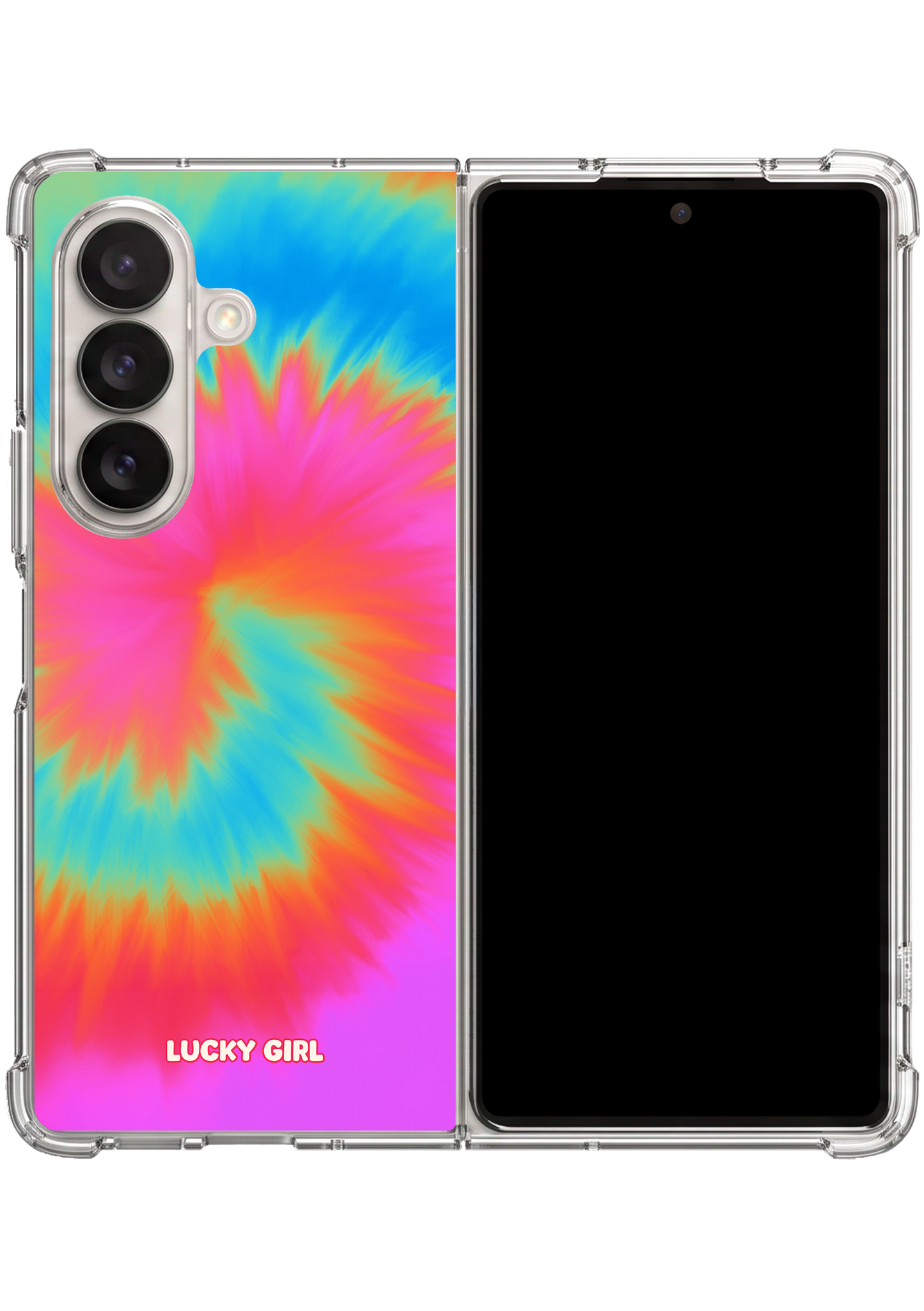 Tropical Twirl Clear Case Insert Galaxy Z Fold 7