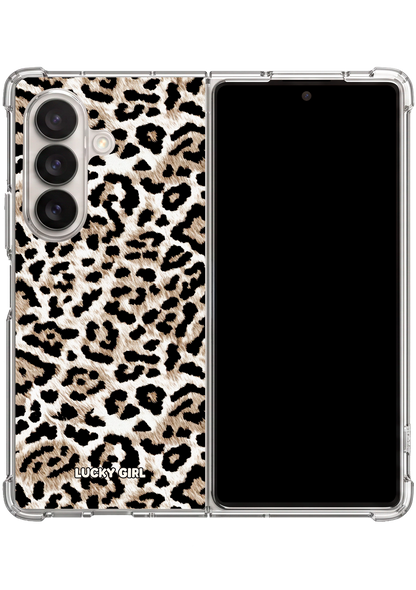 Wild Leopard Clear Case Insert Galaxy Z Fold 7