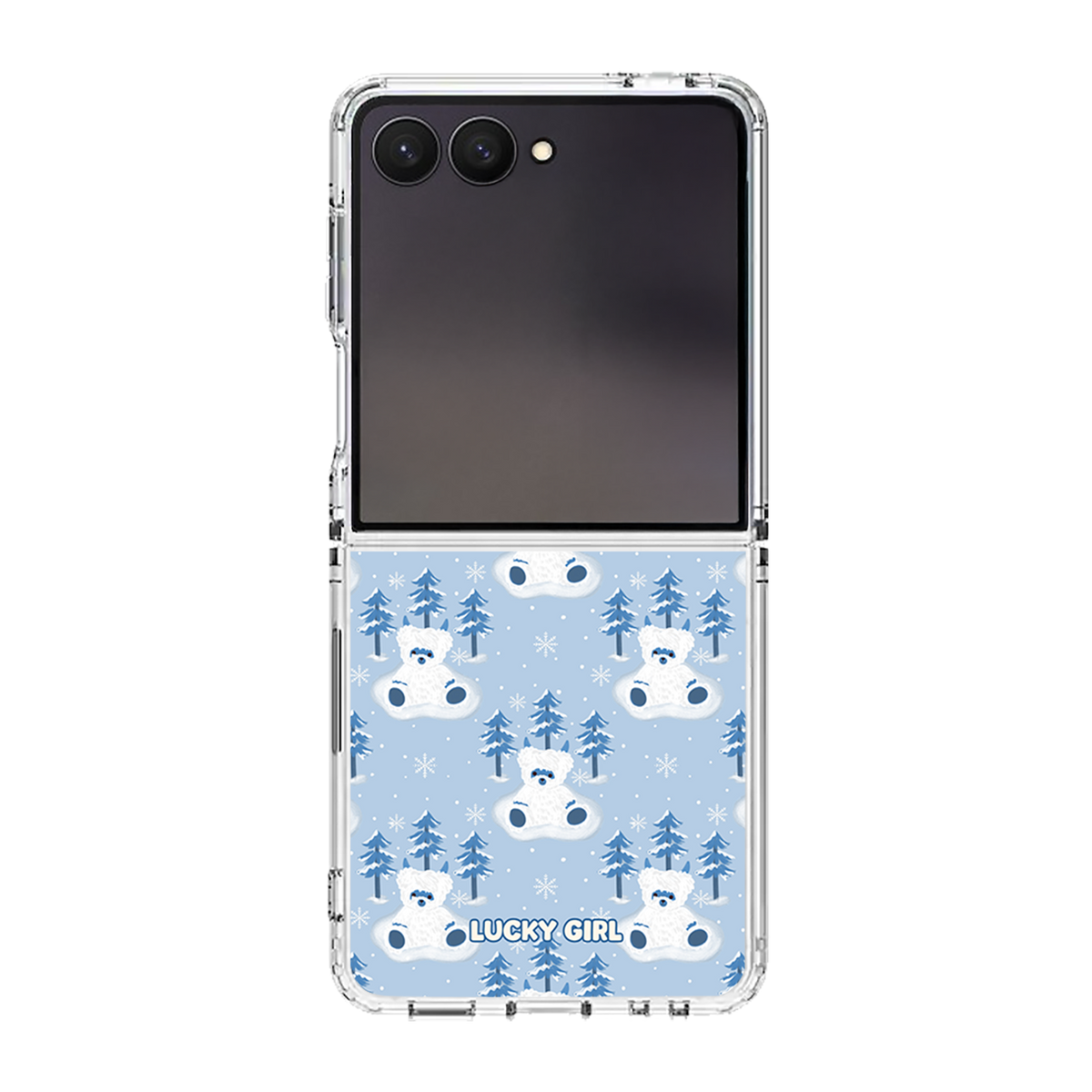 Yeti Teddy Clear Case Insert Galaxy Z Flip 7 / 8