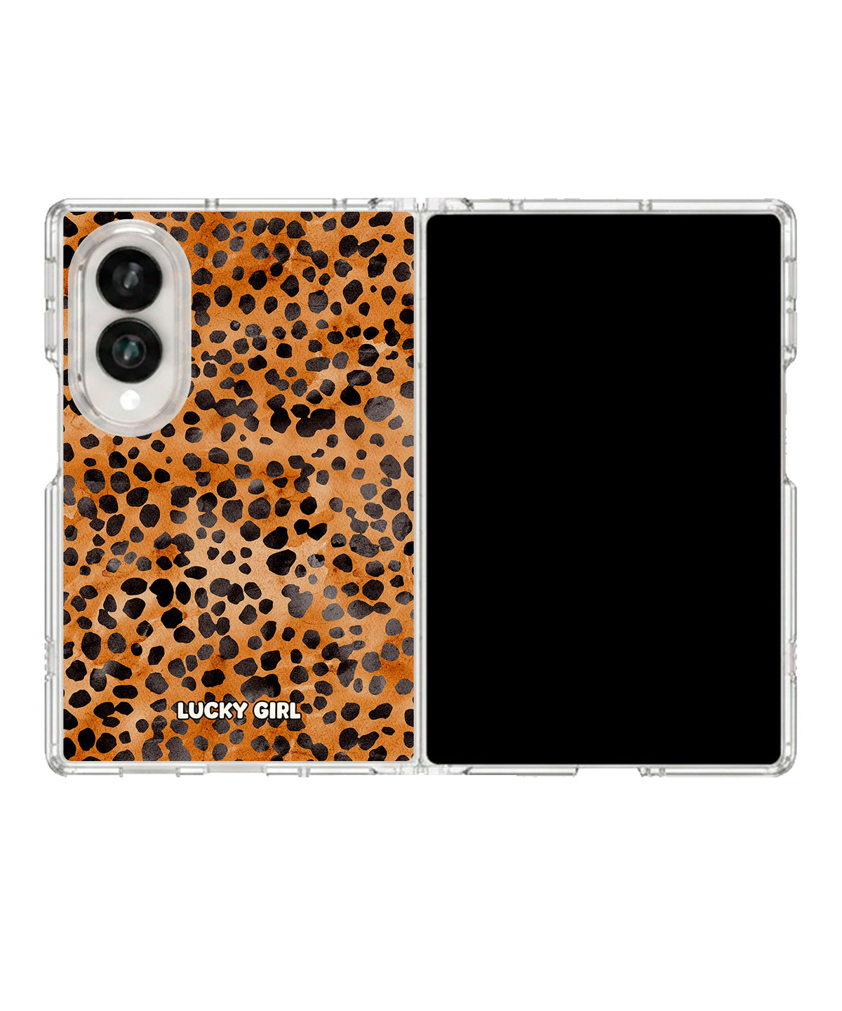 Amber Cheetah Clear Case Insert Galaxy Z Fold 8 (wide)
