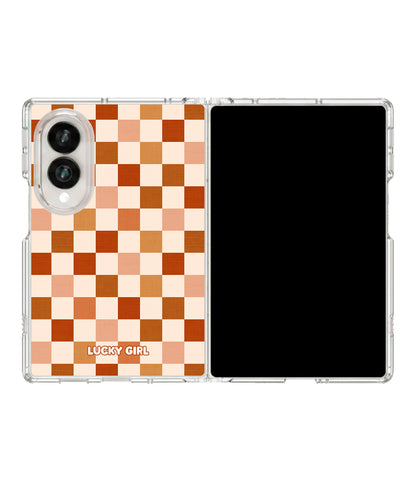 Autumn Check Clear Case Insert Galaxy Z Fold 8 (wide)