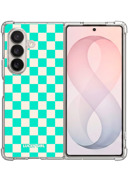 Bermuda Checkers II Clear Case Insert Galaxy Z Fold 7 / 8 Ultra