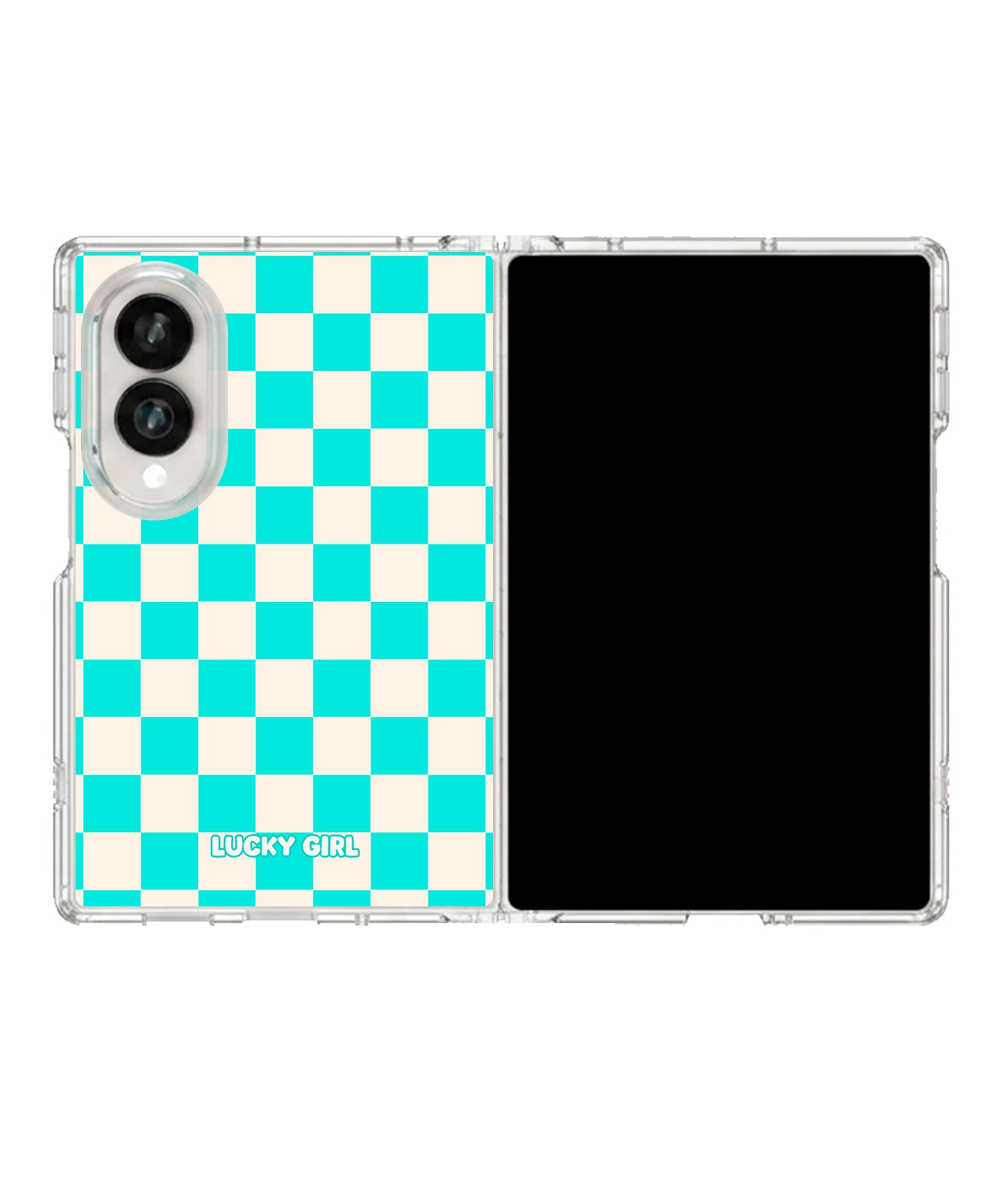 Bermuda Checkers II Clear Case Insert Galaxy Z Fold 8 (wide)