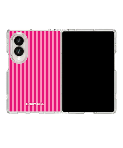 Berry Stripes Clear Case Insert Galaxy Z Fold 8 (wide)