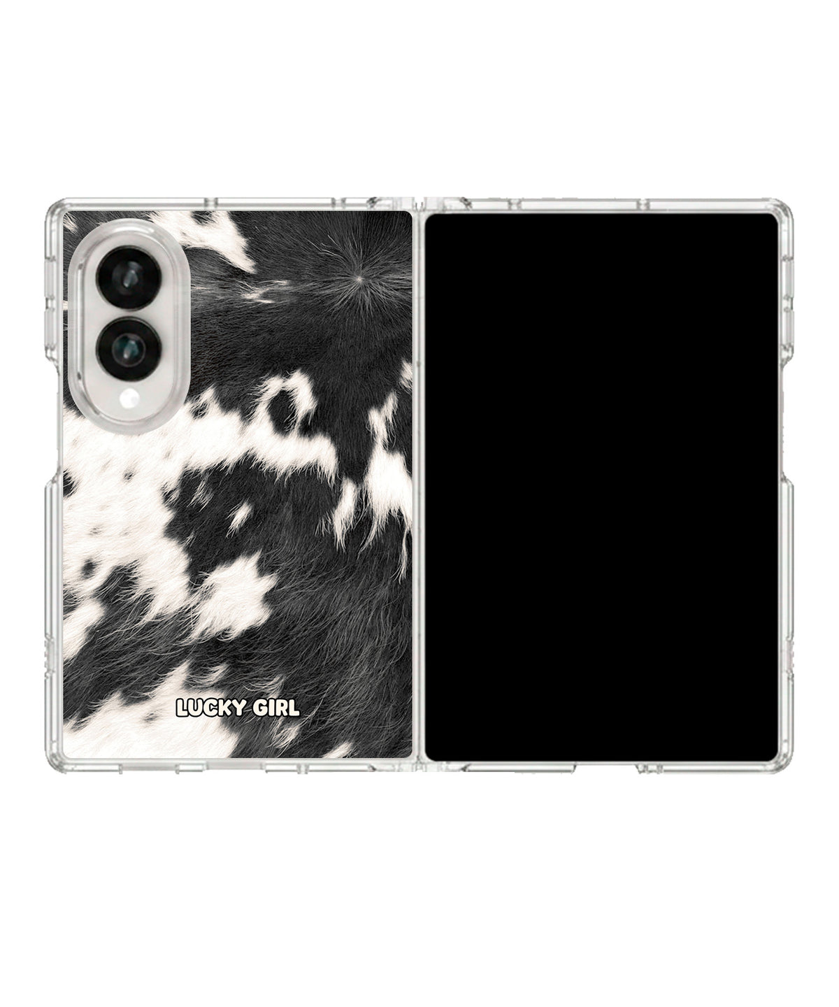 Black Cowhide Clear Case Insert Galaxy Z Fold 8 (wide)