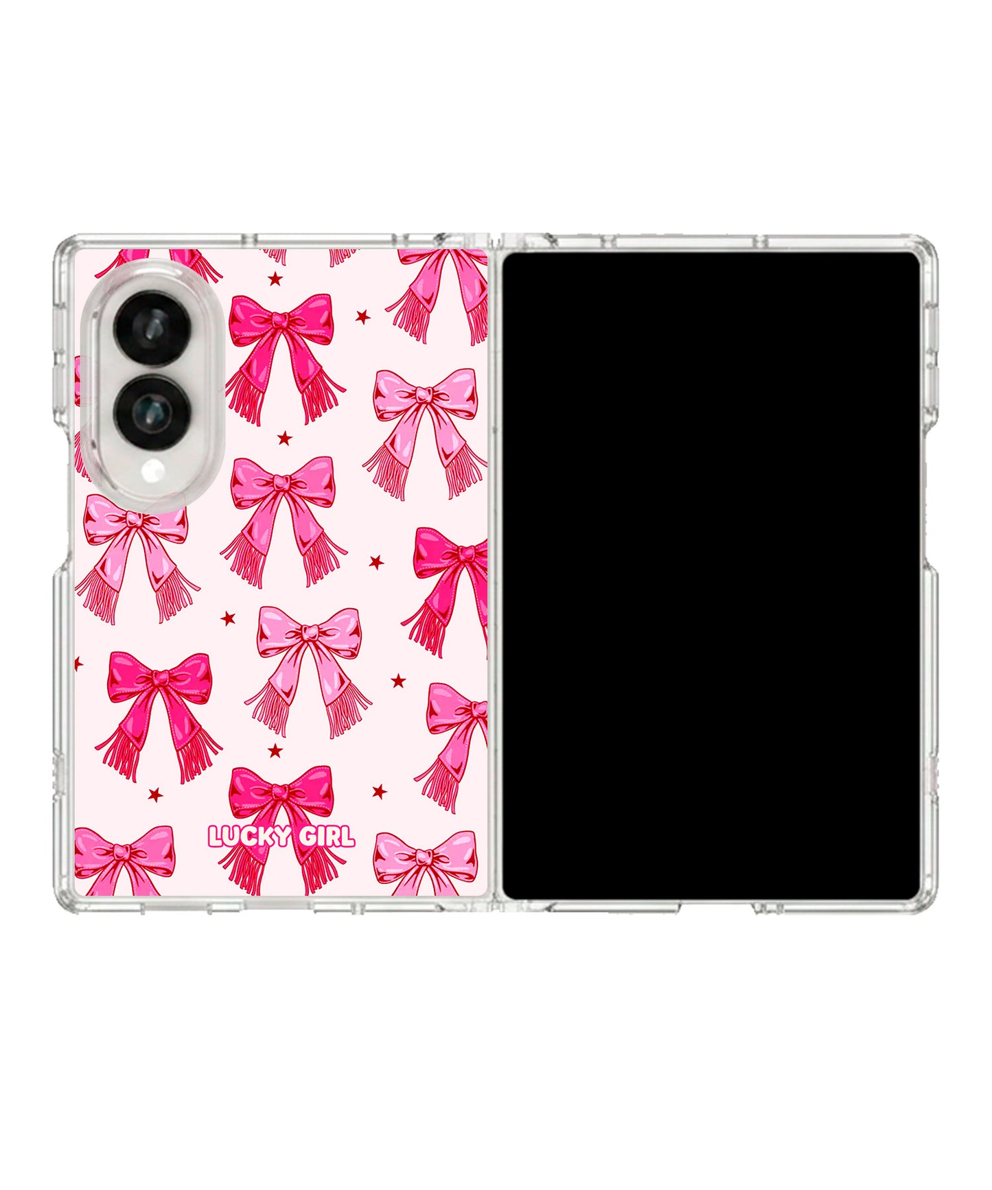 Blush Fringe Clear Case Insert Galaxy Z Fold 8 (wide)