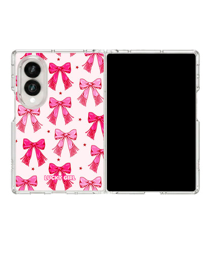 Blush Fringe Clear Case Insert Galaxy Z Fold 8 (wide)