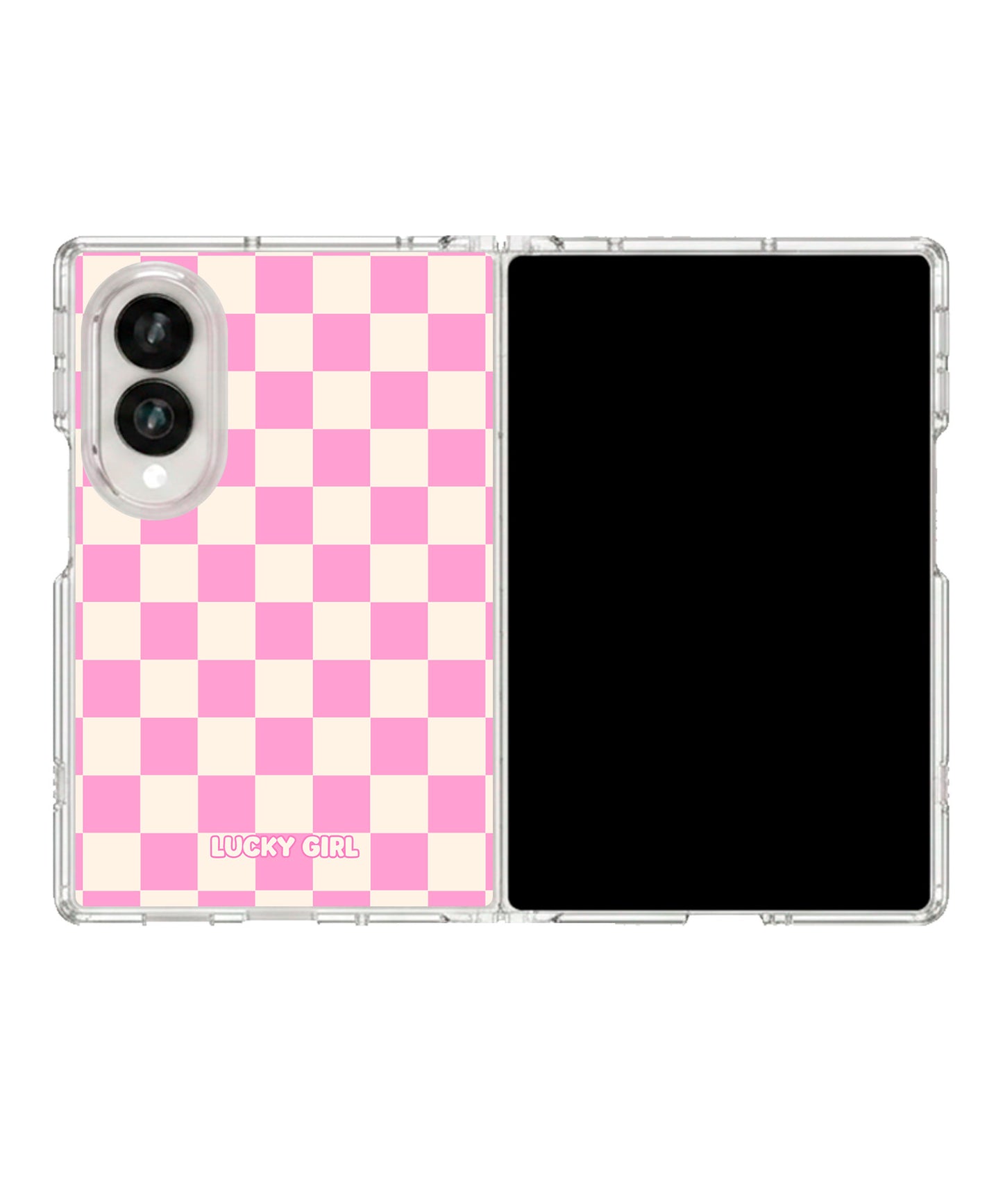 Bubblegum Checkers II Clear Case Insert Galaxy Z Fold 8 (wide)