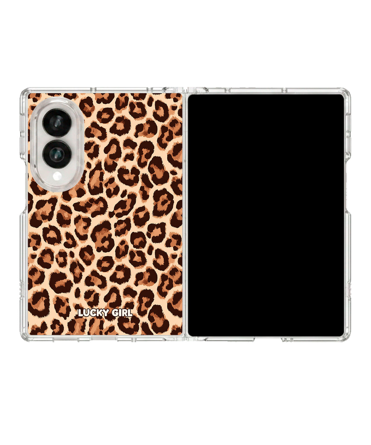 Classic Leopard Clear Case Insert Galaxy Z Fold 8 (wide)