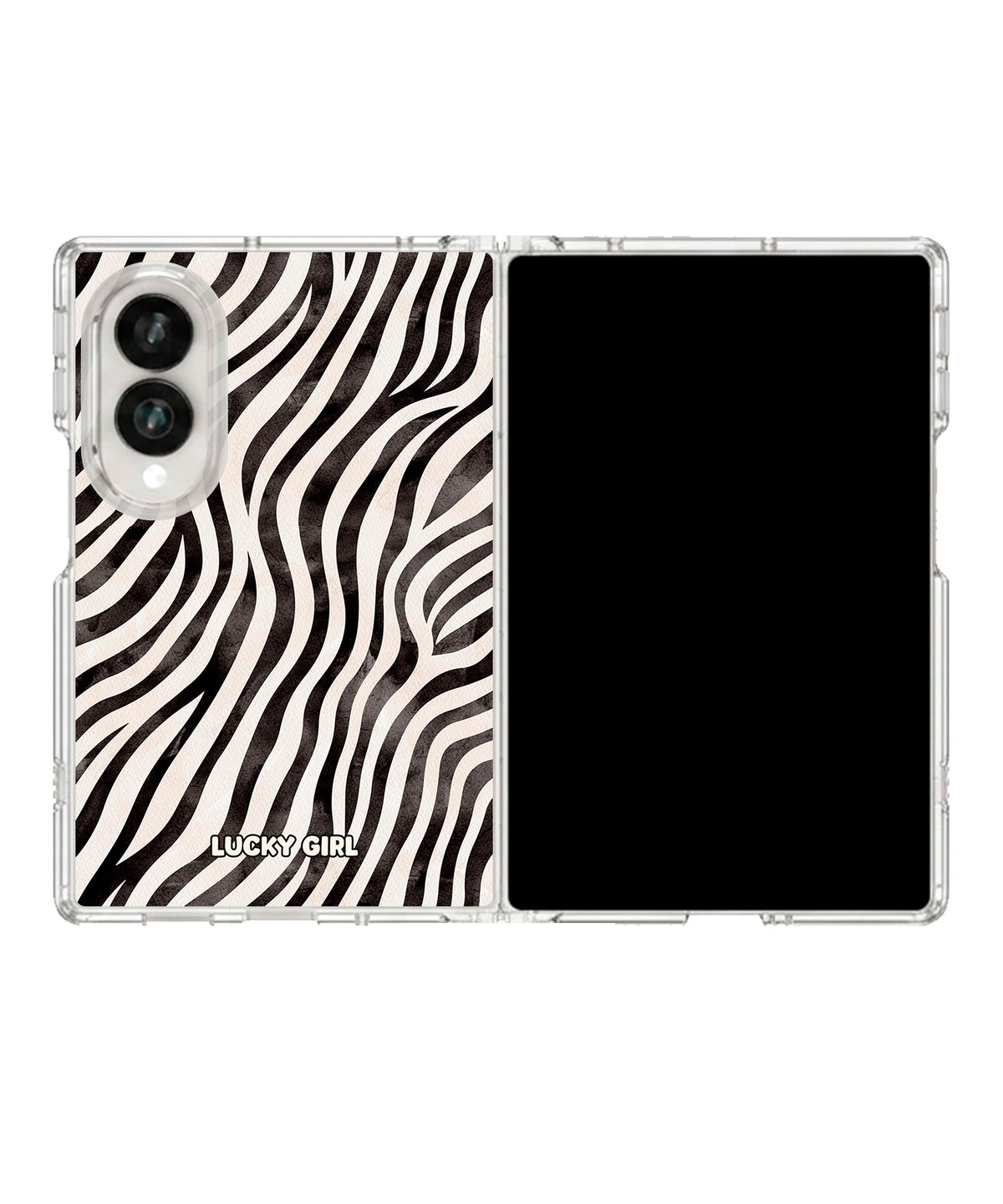 Classic Zebra Clear Case Insert Galaxy Z Fold 8 (wide)