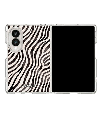 Classic Zebra Clear Case Insert Galaxy Z Fold 8 (wide)