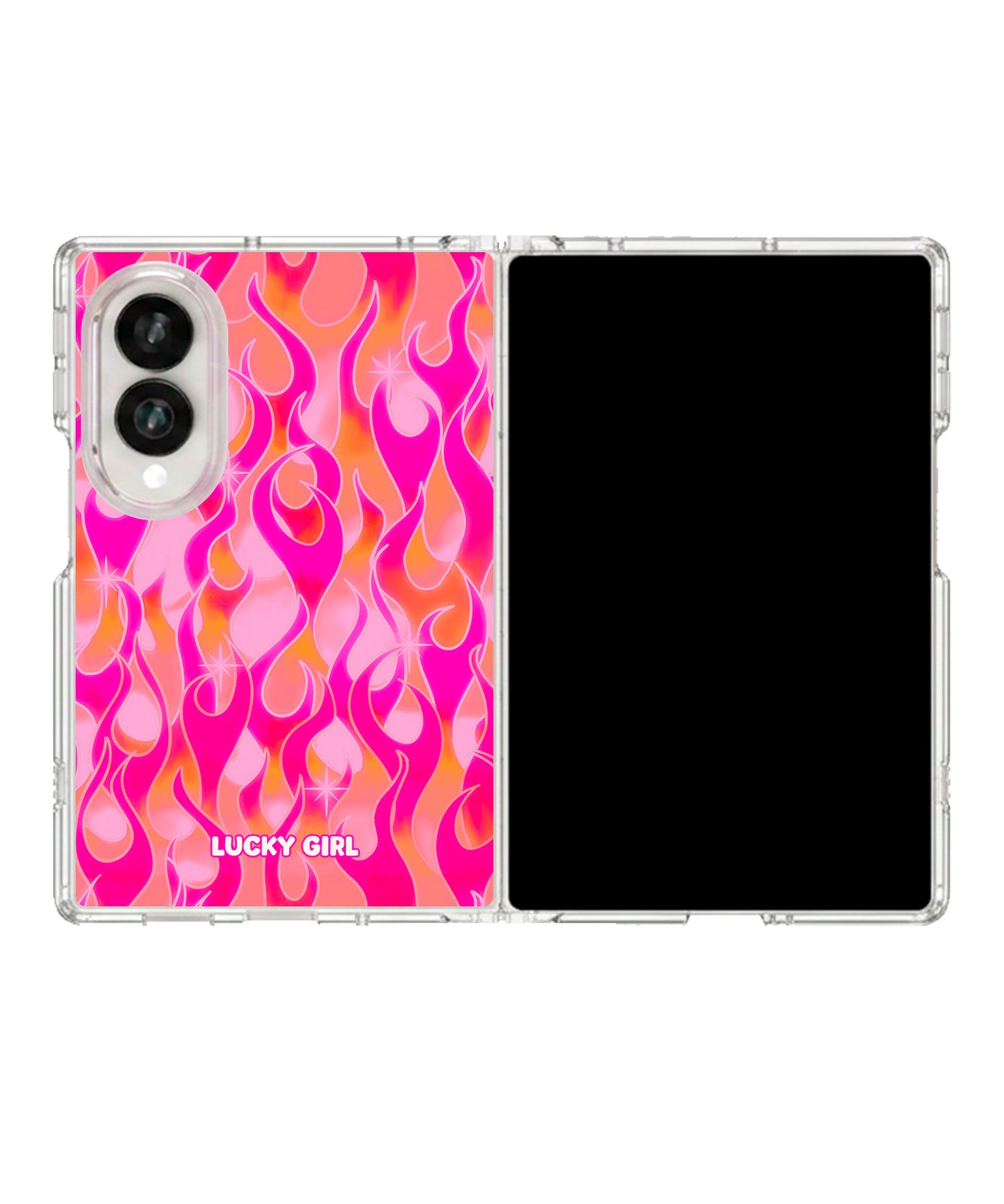 Fever Flames Clear Case Insert Galaxy Z Fold 8 (wide)