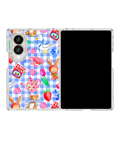 Gingham Goose Clear Case Insert Galaxy Z Fold 8 (wide)