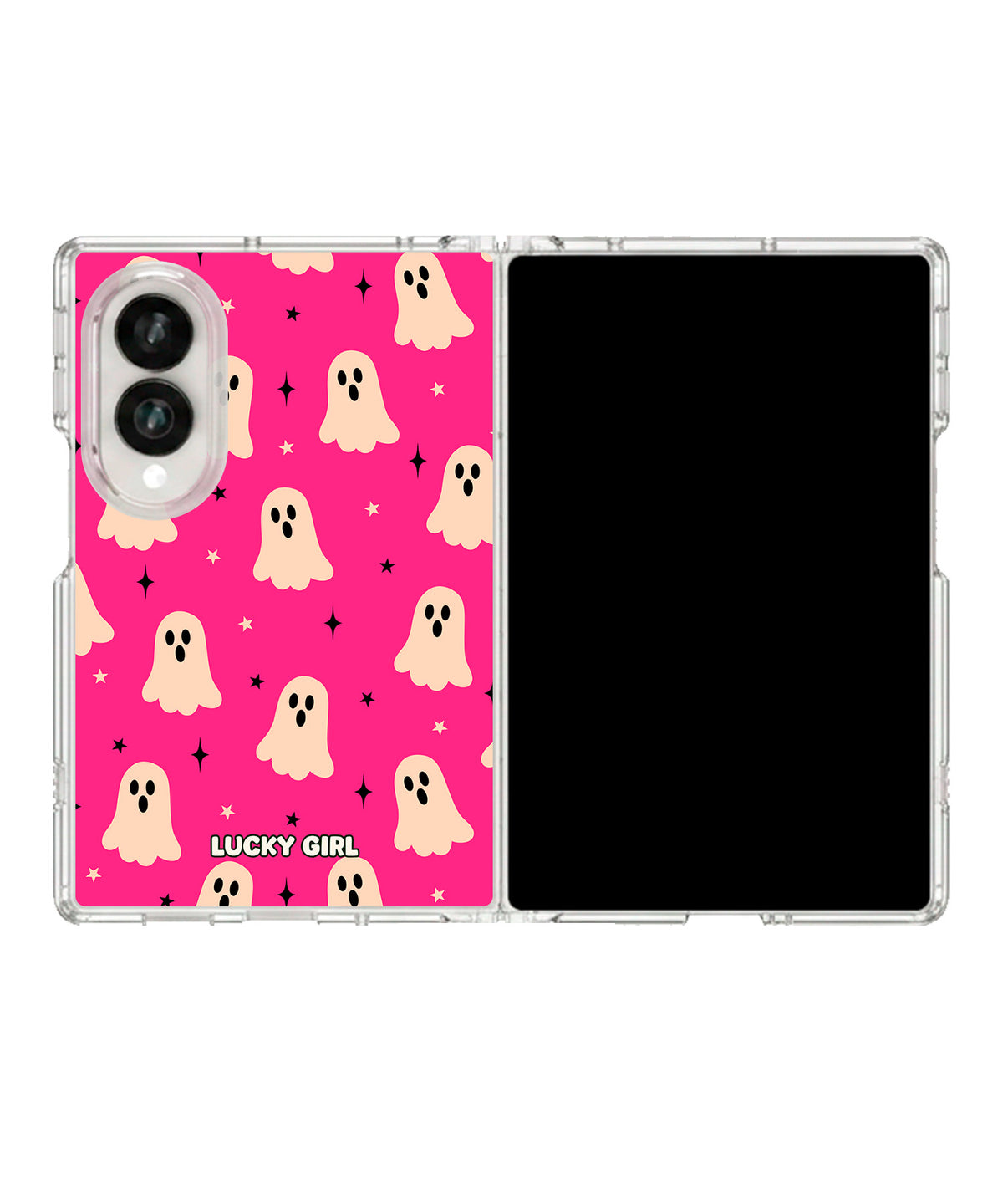 Hot Pink Haunt Clear Case Insert Galaxy Z Fold 8 (wide)