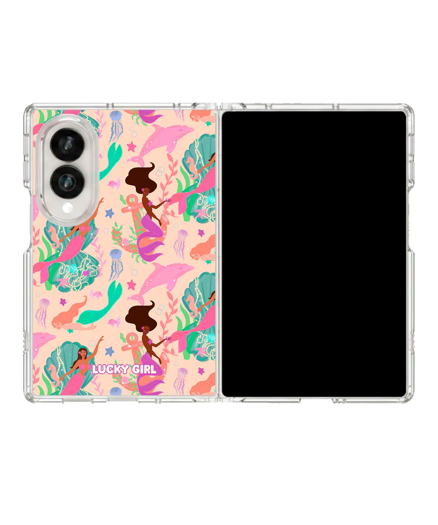 Mermaid Cove Clear Case Insert Galaxy Z Fold 8 (wide)