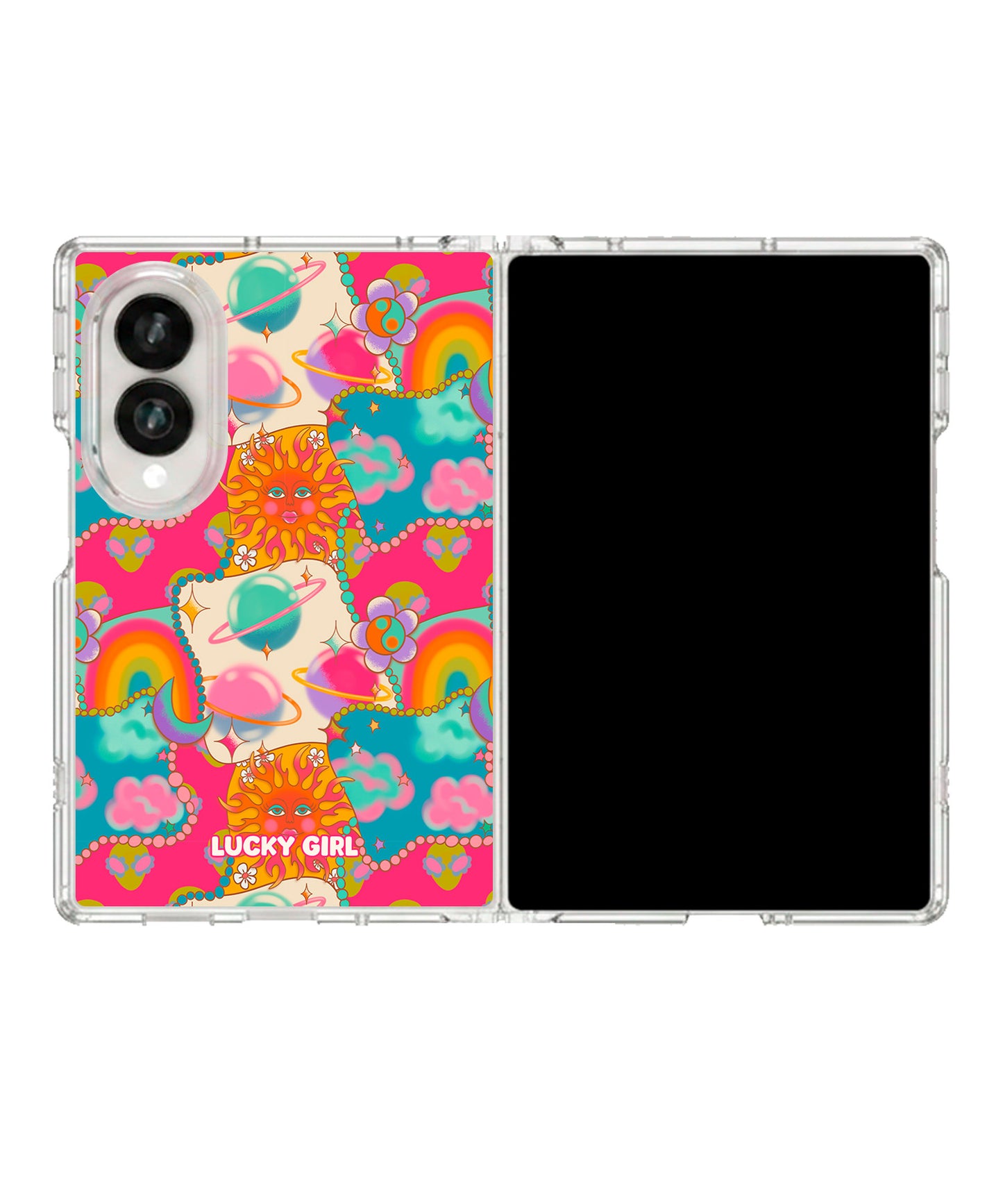 Neon Cosmos Clear Case Insert Galaxy Z Fold 8 (wide)