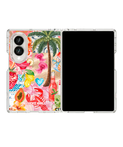 Palm Party Clear Case Insert Galaxy Z Fold 8 (wide)