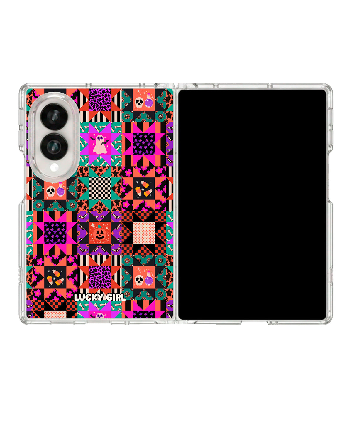 Patchwork Fright Clear Case Insert Galaxy Z Fold 8 (wide)