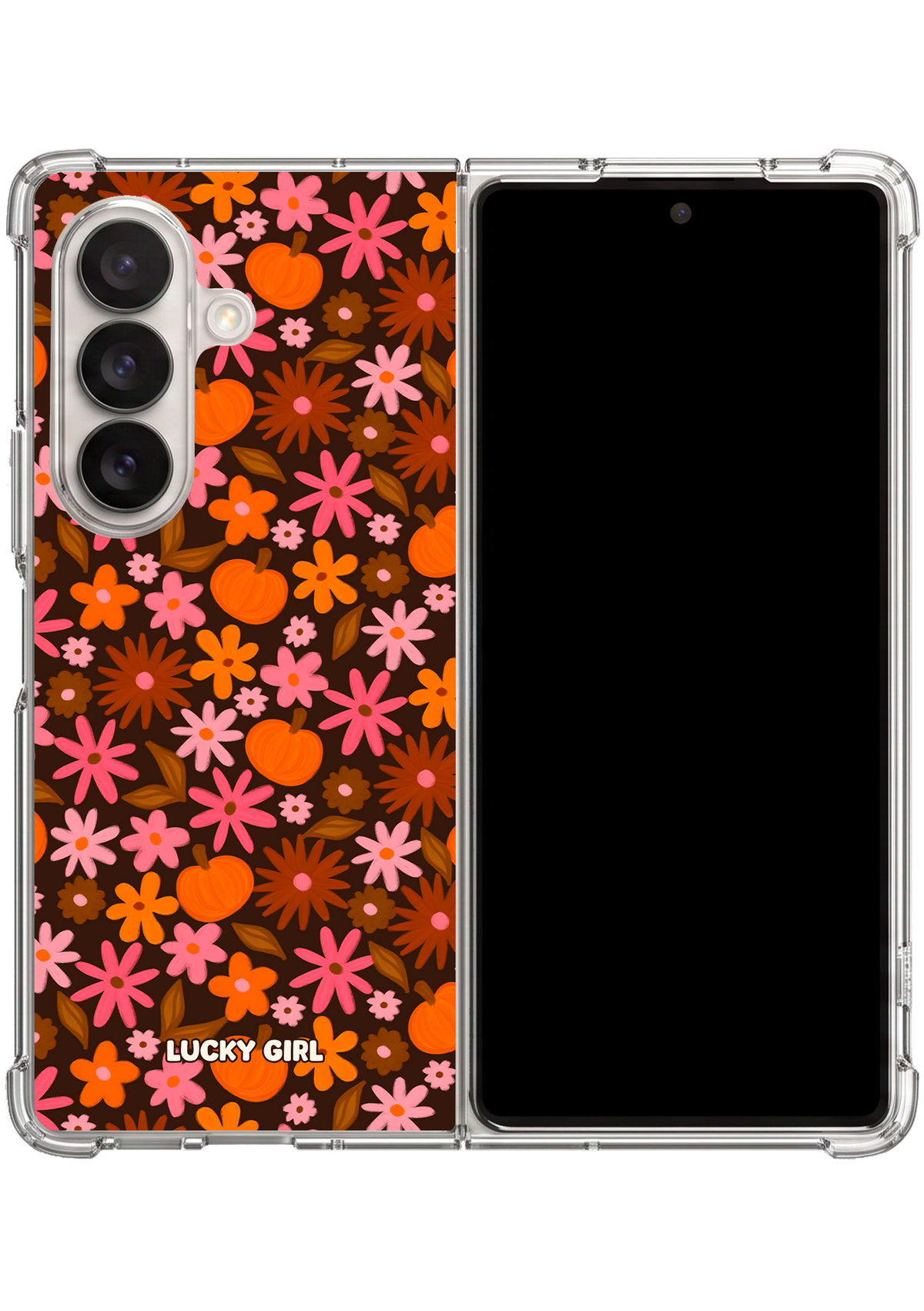 Petals & Pumpkins Clear Case Insert Galaxy Z Fold 7