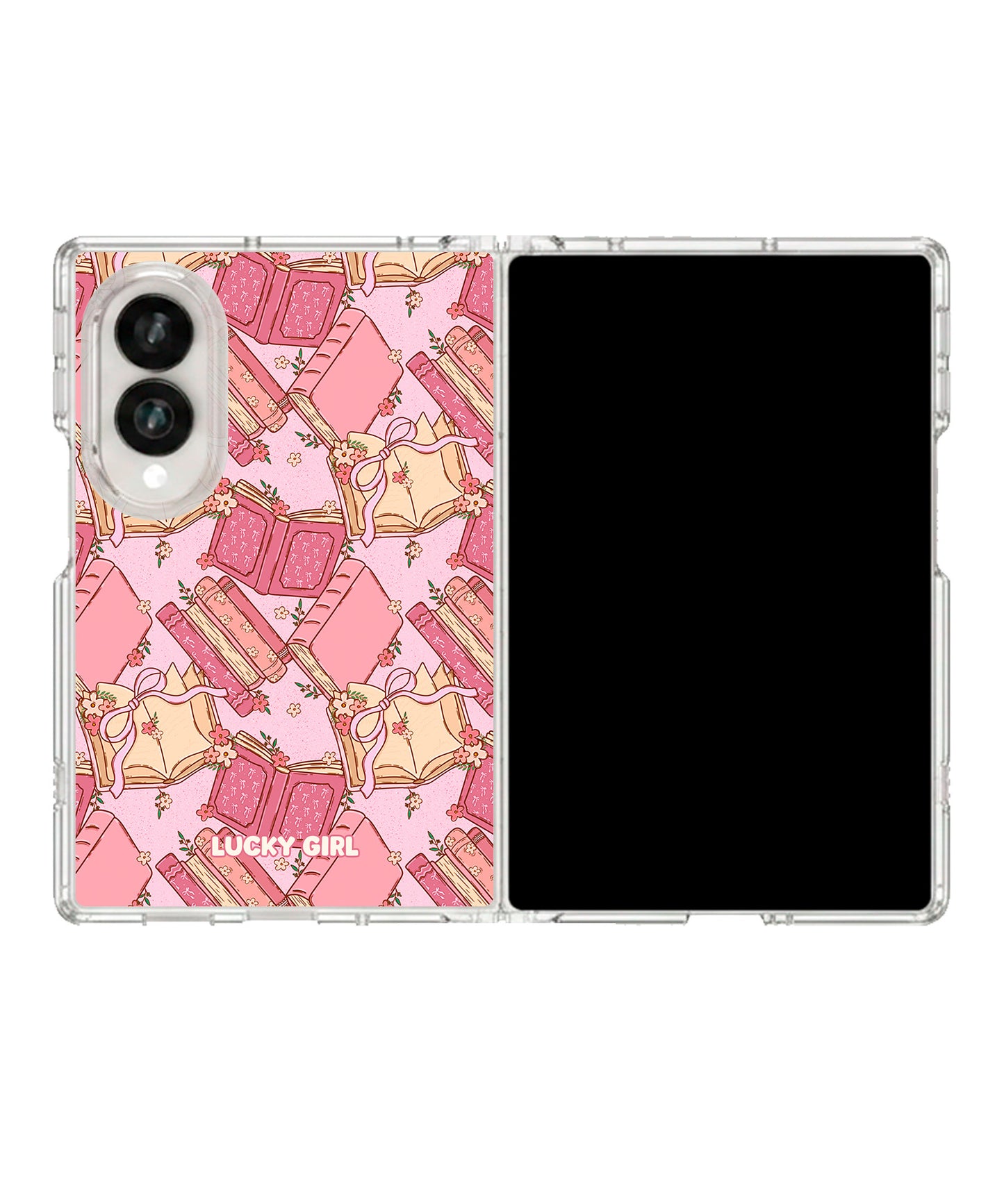 Pink Prose Clear Case Insert Galaxy Z Fold 8 (wide)