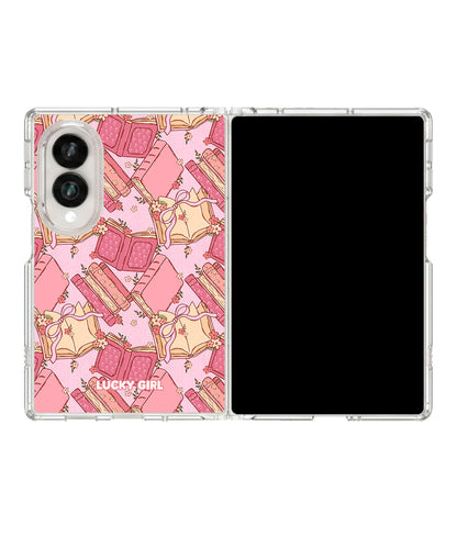 Pink Prose Clear Case Insert Galaxy Z Fold 8 (wide)