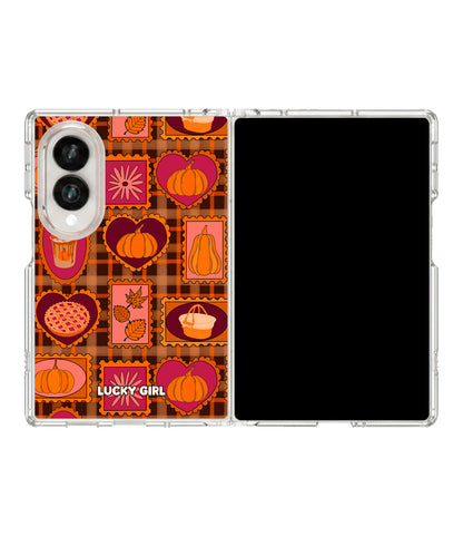 Pumpkin Postage Clear Case Insert Galaxy Z Fold 8 (wide)