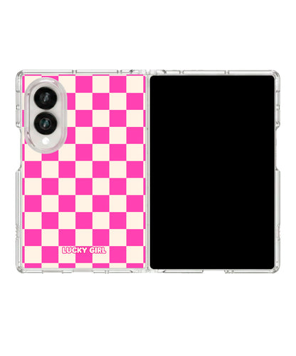 Raspberry Checkers II Clear Case Insert Galaxy Z Fold 8 (wide)