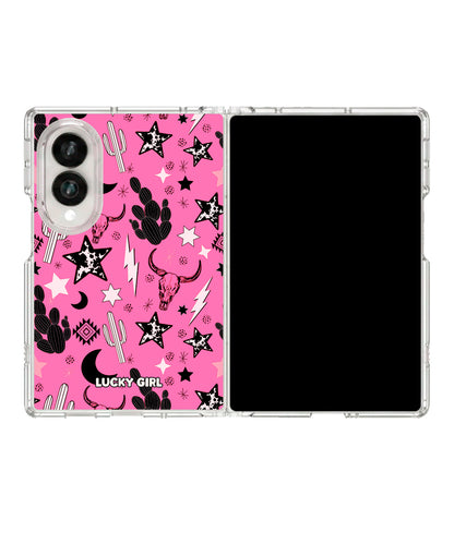 Rodeo Rose Clear Case Insert Galaxy Z Fold 8 (wide)