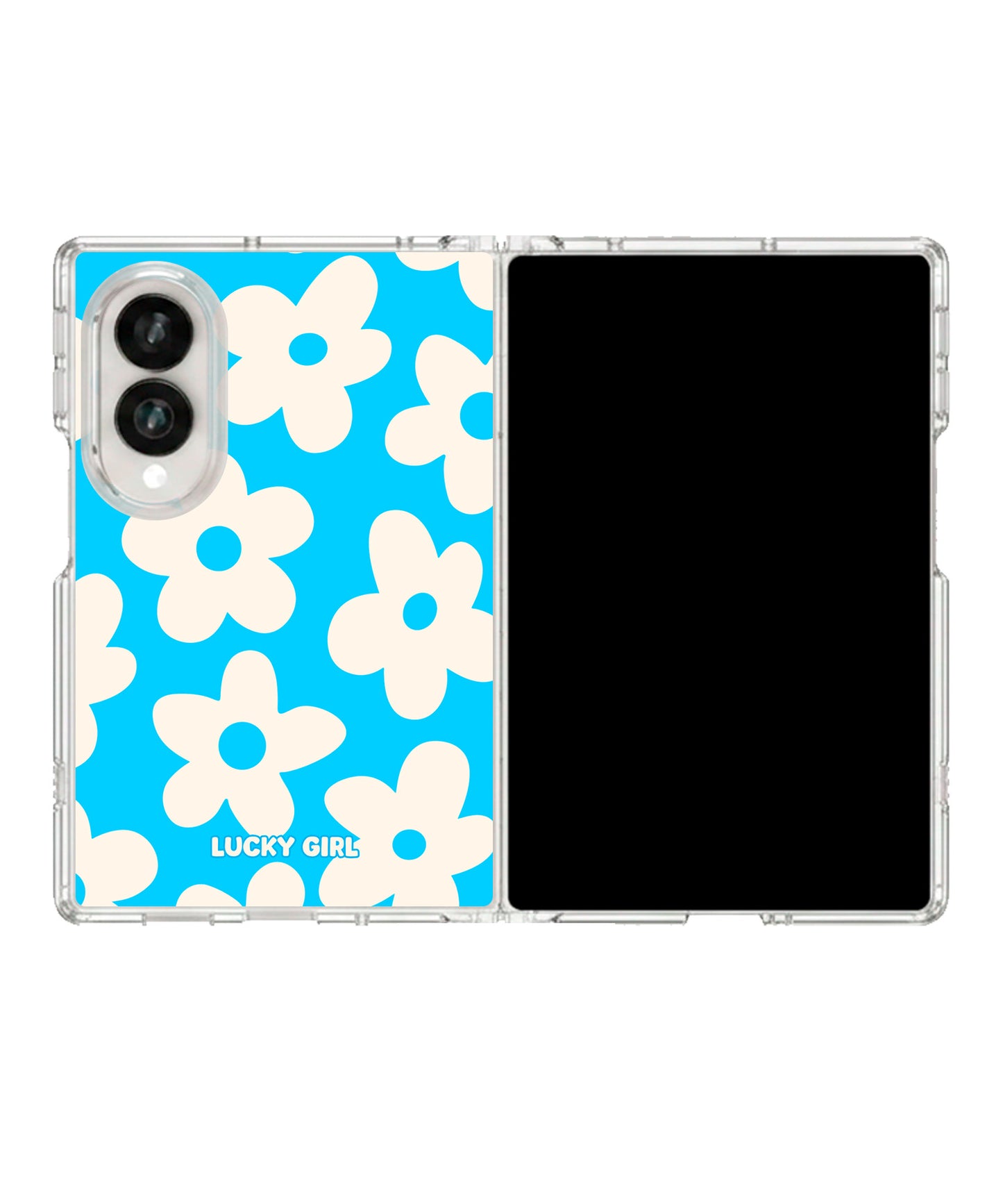 Sky Big Blooms Clear Case Insert Galaxy Z Fold 8 (wide)