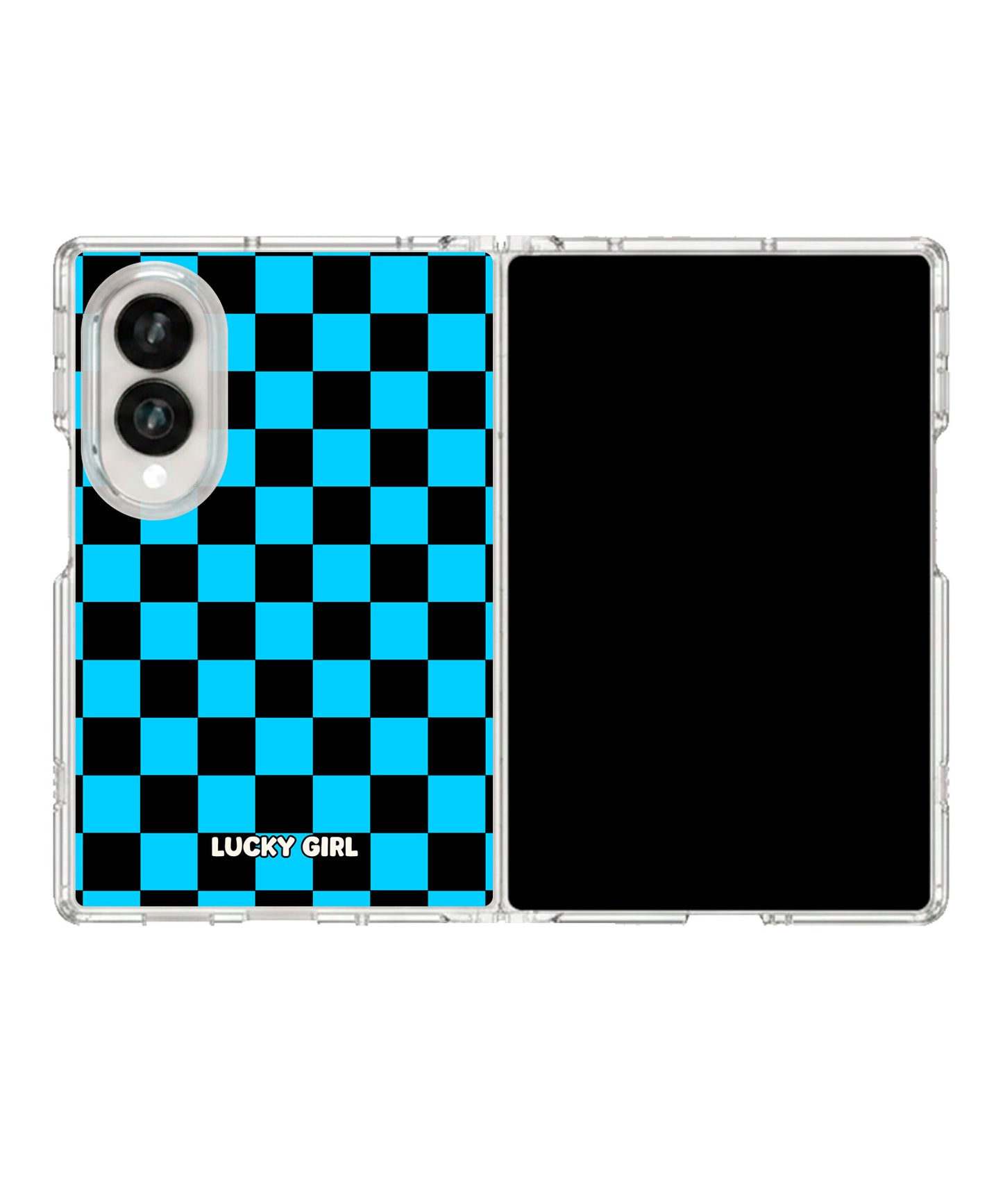 Sky Checkers Clear Case Insert Galaxy Z Fold 8 (wide)