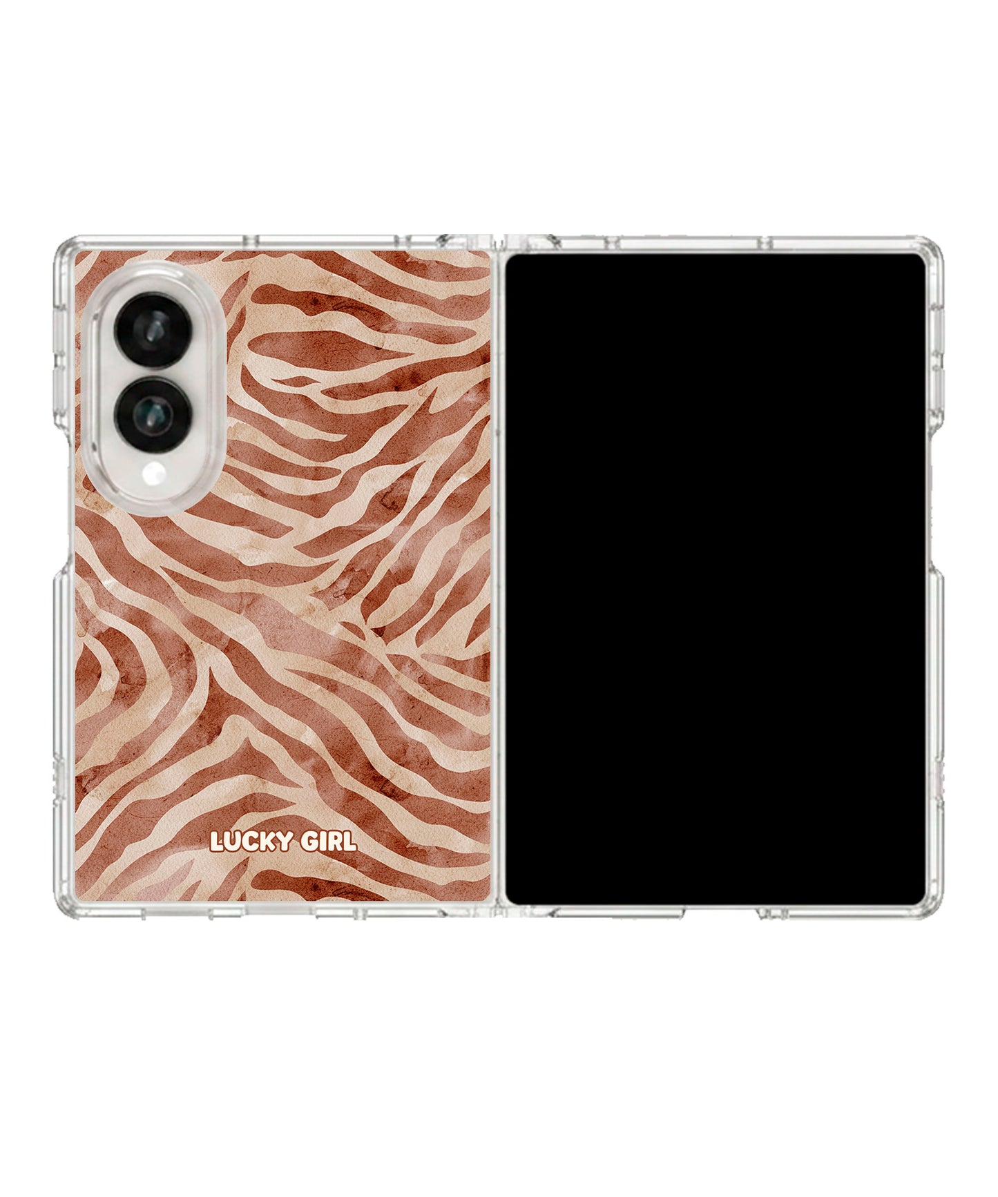 Tawny Tiger Clear Case Insert Galaxy Z Fold 8 (wide)