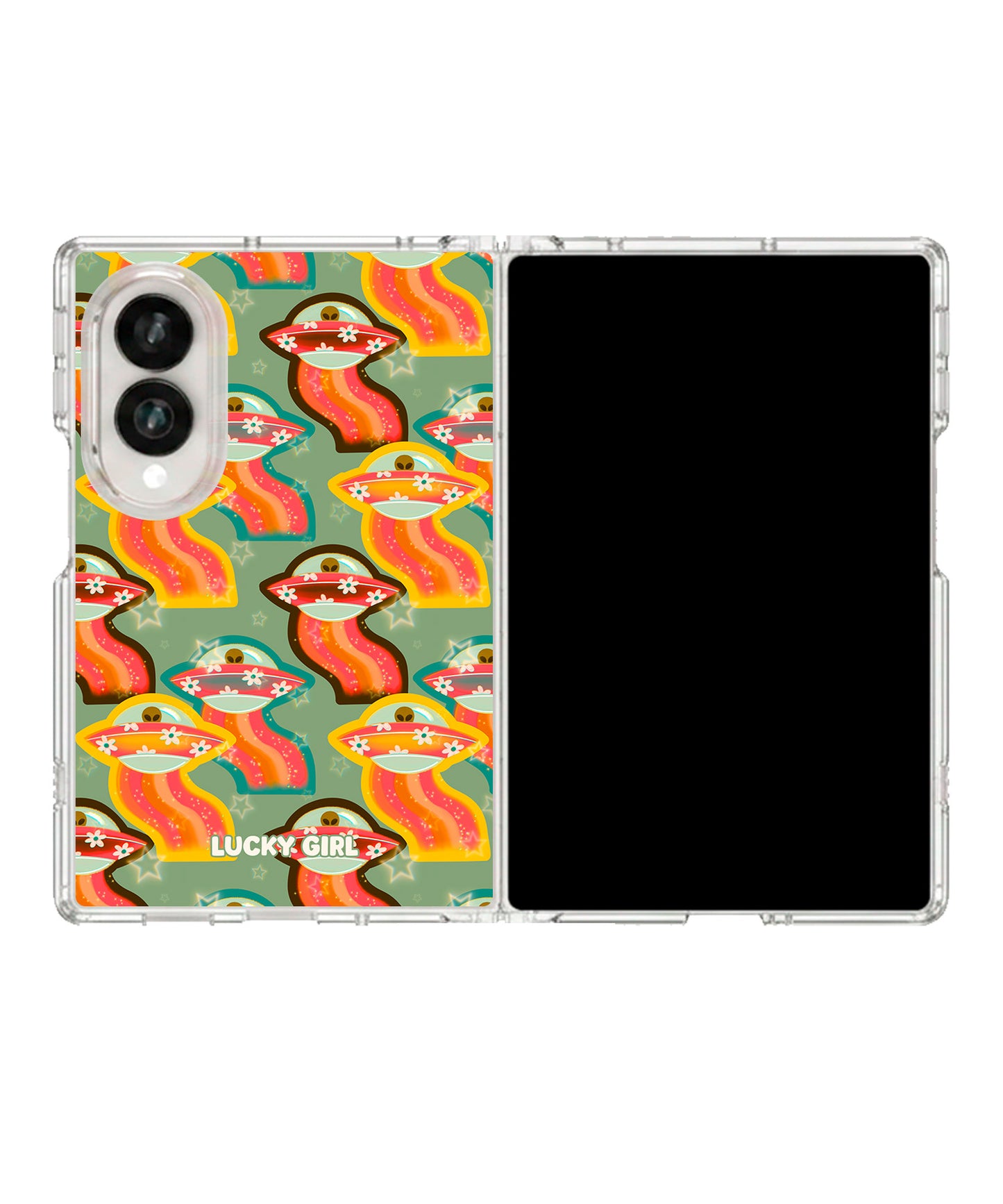 Outta This World (Teal) Clear Case Insert Galaxy Z Fold 8 (wide)