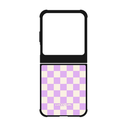Lilac Checkers II Phone Case
