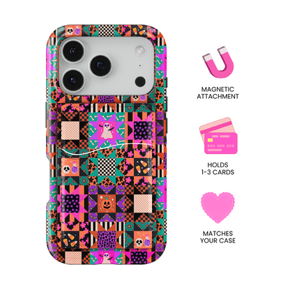 Patchwork Fright MagSafe Card Holder