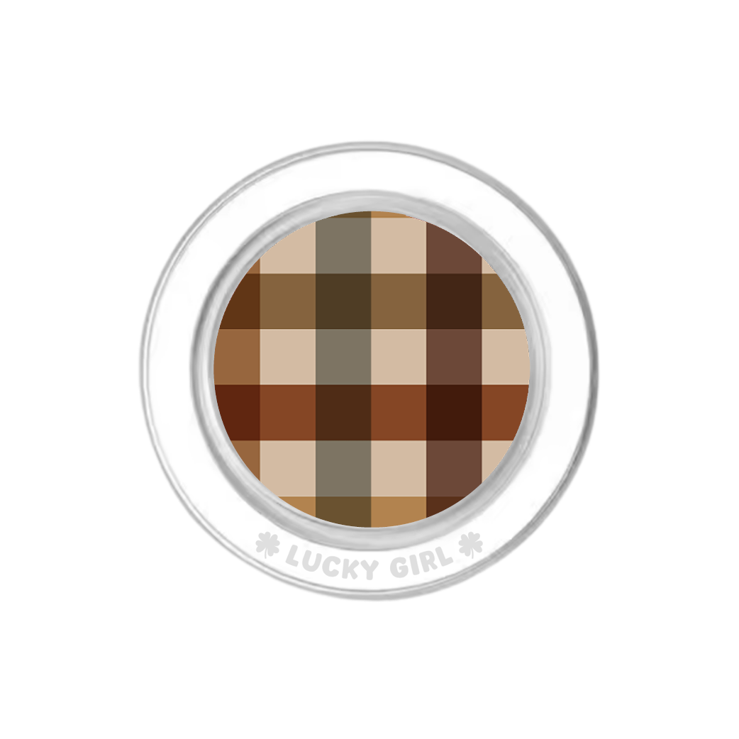 Pecan Gingham Phone Grip Insert Standard
