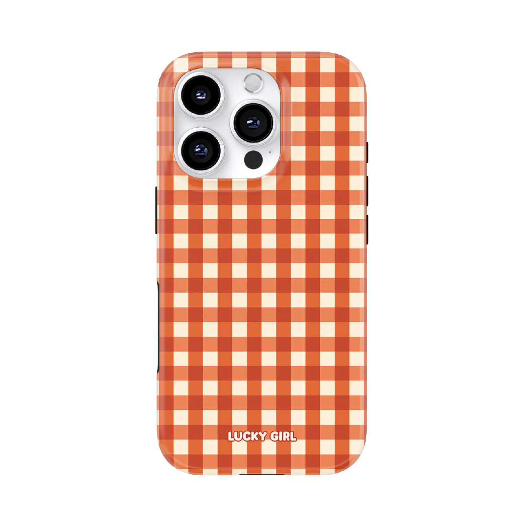 Pumpkin Gingham Phone Case iPhone 17 / Yes